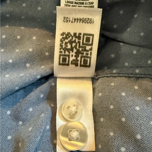 Bonobos Navy Blue Dot Print Shirt Men’s Large – Standard Fit Stretch - Picture 5 of 8